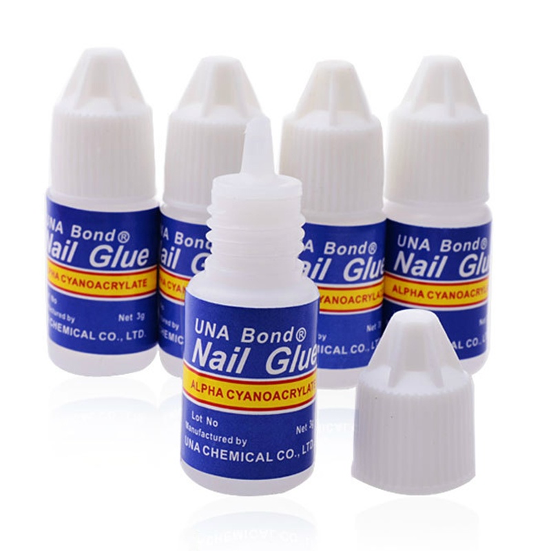 

5pcs 3g/pc Nail Glue Profession Used For Fake Nail Glue On Nails Salon Or Home Use Nail Foil Glue Manicure Tool, Without Acetone