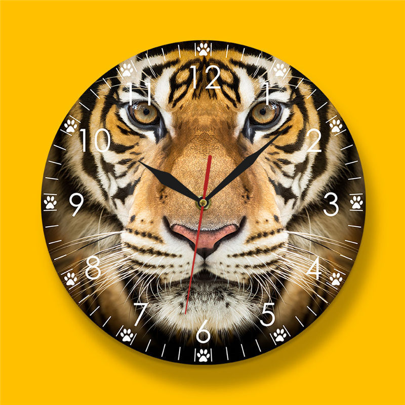 1 Reloj De Pared De Vinilo, Reloj De Pared Con Tema De Animales Del Bosque  Salvaje