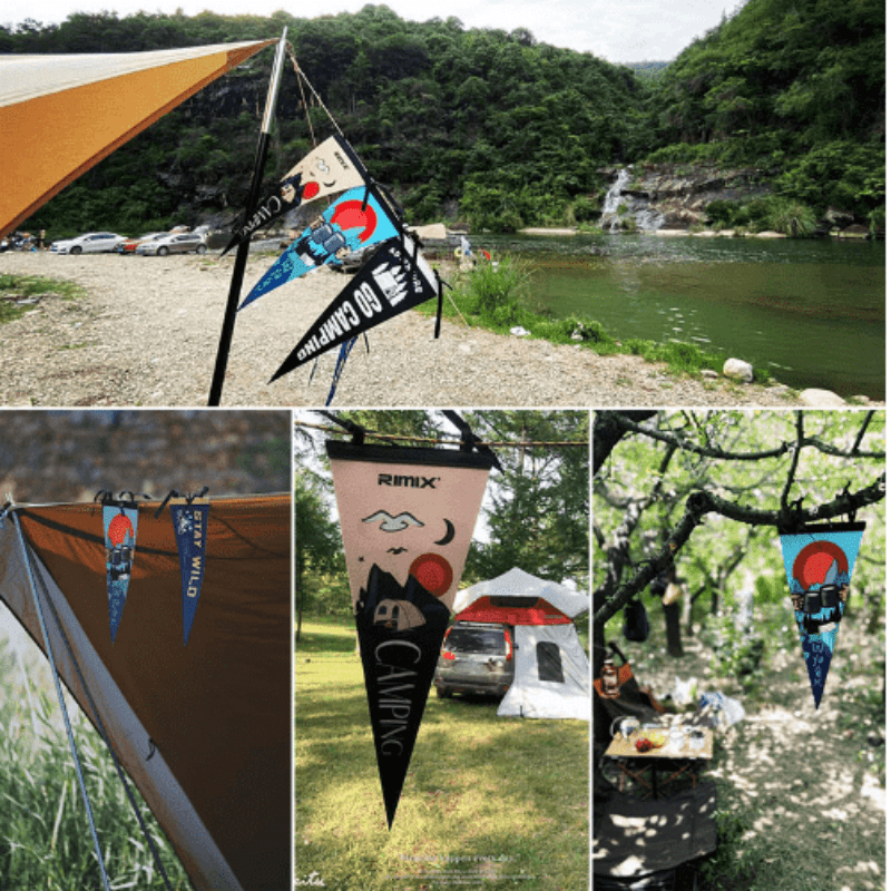 Outdoor Camp Flag Pennant Triangular Bunting Picnic Home Party Tent Flag