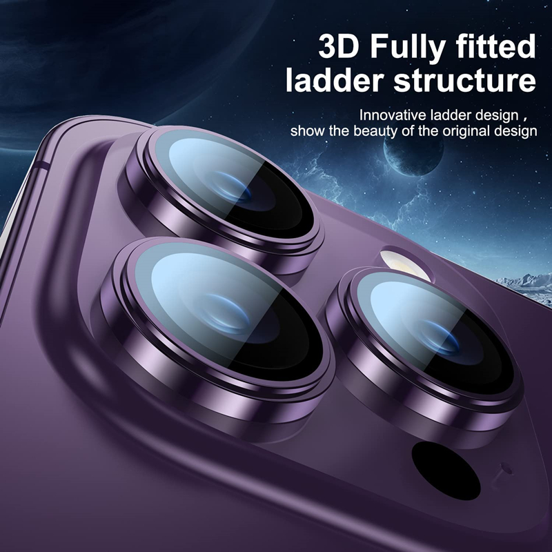 Hoerrye Protector de lente de cámara para iPhone 14 Pro/iPhone 14 Pro Max,  [Keep Lens Original Design] Cubierta de cámara de vidrio templado 9H