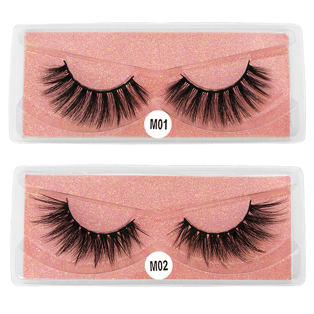 10 Pairs 3D Mink Lashes Volume Thick False Eyelashes Makeup Fluffy Lash Extensio