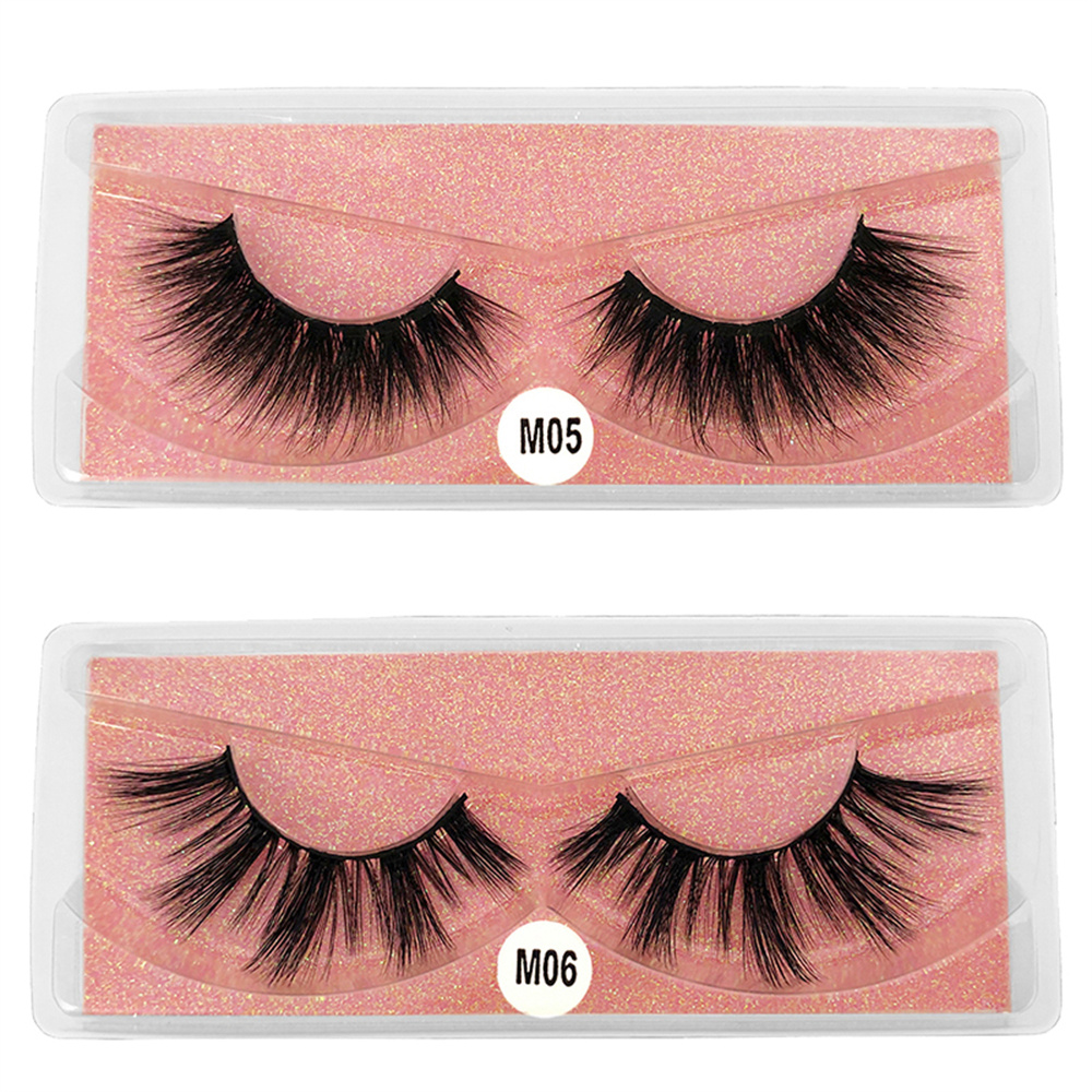 10 Pairs 3D Mink Lashes Volume Thick False Eyelashes Makeup Fluffy Lash Extensio