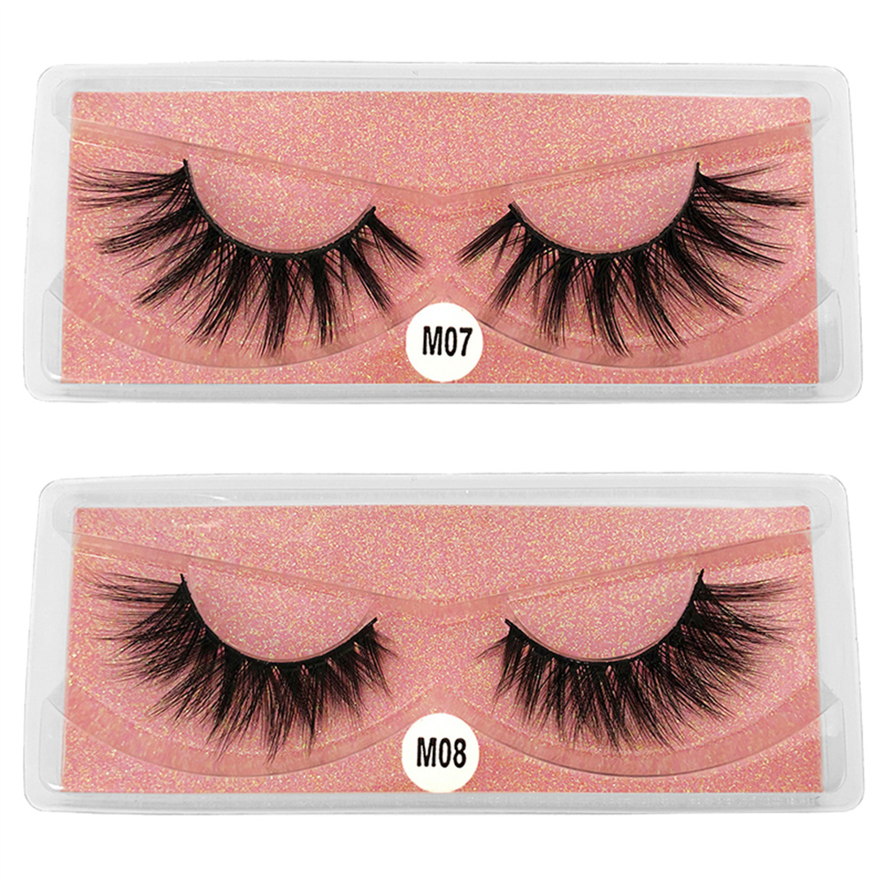 10 Pairs 3D Mink Lashes Volume Thick False Eyelashes Makeup Fluffy Lash Extensio
