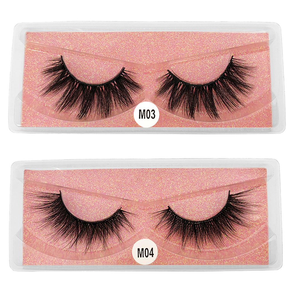 10 Pairs 3D Mink Lashes Volume Thick False Eyelashes Makeup Fluffy Lash Extensio