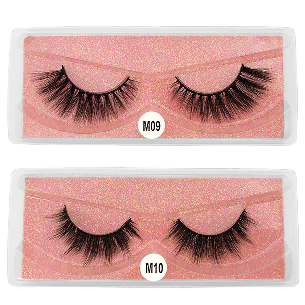 10 Pairs 3D Mink Lashes Volume Thick False Eyelashes Makeup Fluffy Lash Extensio