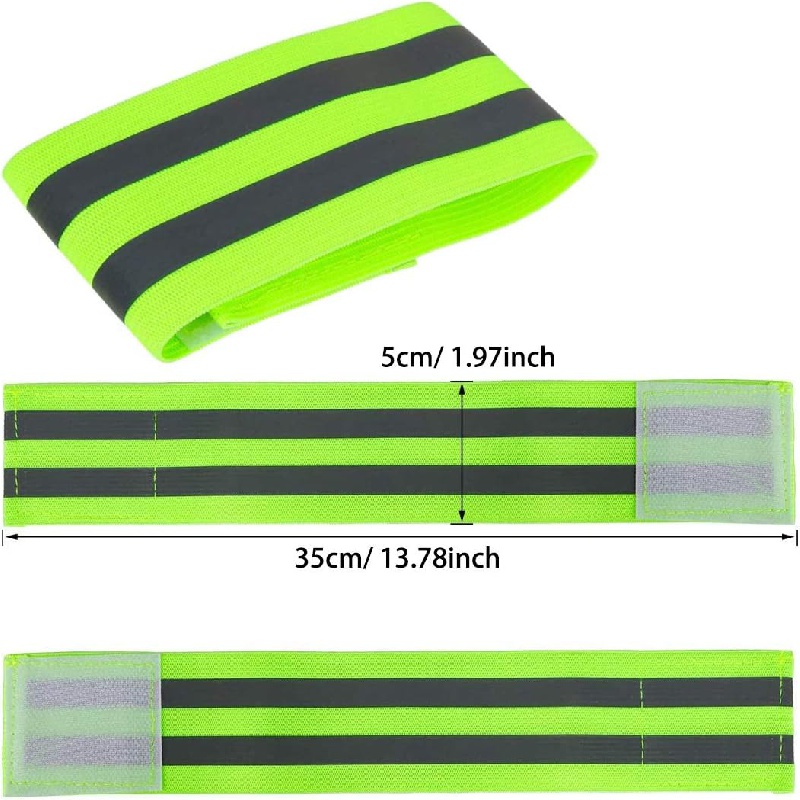 High Visibility Reflective Arm Bands Led Safety Wristbands - Temu