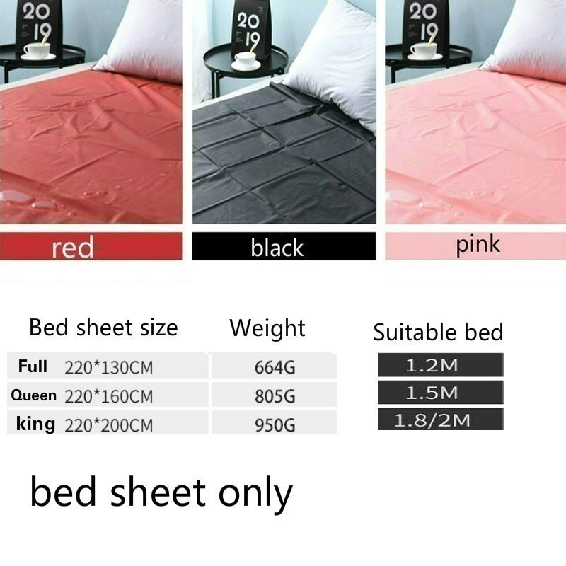Waterproof Bed Sheet PVC Mattress Cover Hypoallergenic Solid Bedroom Guest