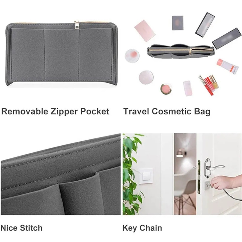 Bag Purse Insert Organizer Toiletry Bag Organizer Chain Makeup Bag