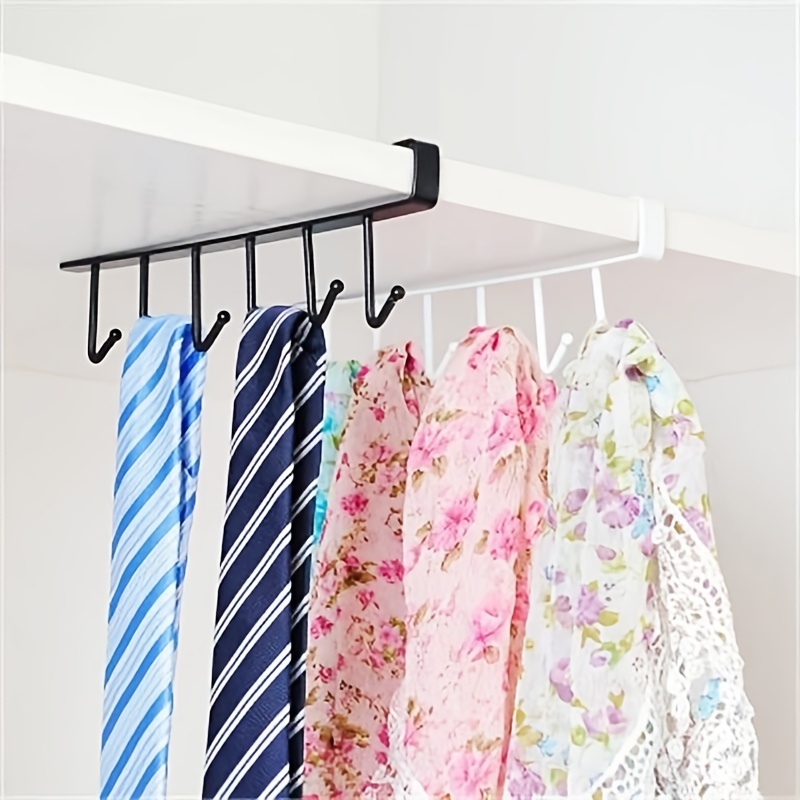 Multi-functional Kitchen Storage Rack Cupboard Shelf Hanging Hook Wardrobe  Organizer Holder