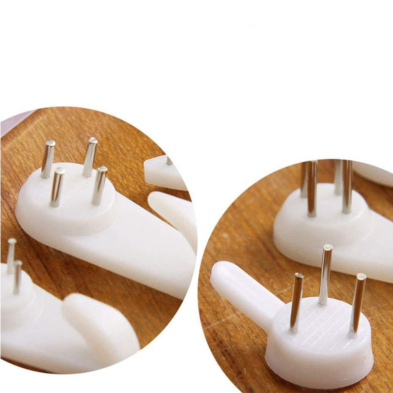 20pcs White Painting Photo Frame Hook Plastic Invisible Wall Hooks