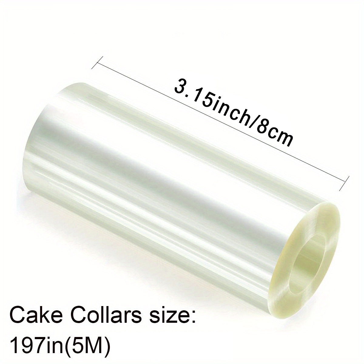 Cake Collars 3.9 x 788inch, Picowe Acetate Rolls, Clear Cake Strips, Transparent