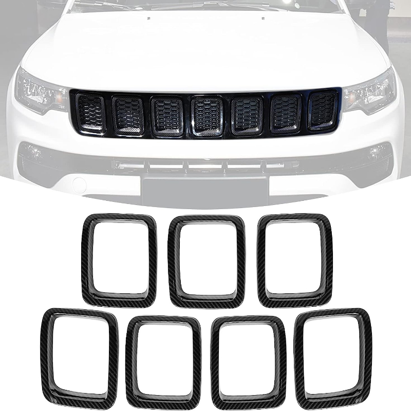 Jecar Grille Inserts Abs Grill Cover Exterior Accessories - Temu New