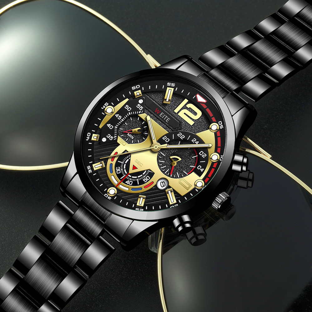 腕時計 メンズ クォーツ 2023 新しい ラグジュアリー ファッション ステンレス鋼 防水 カレンダー 常夜灯 ビジネス
