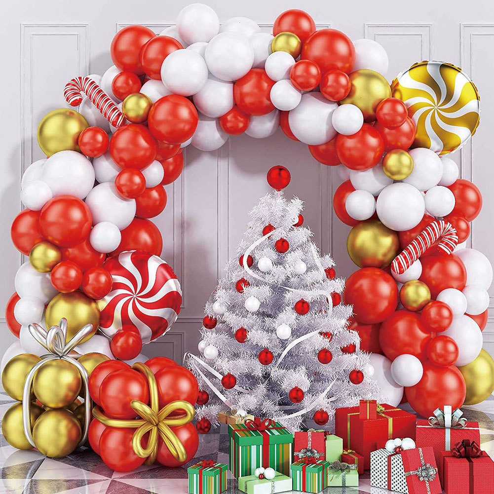 84 Pièces Joyeux Noël Ballons Décoration Guirlande Kits Pour Fête