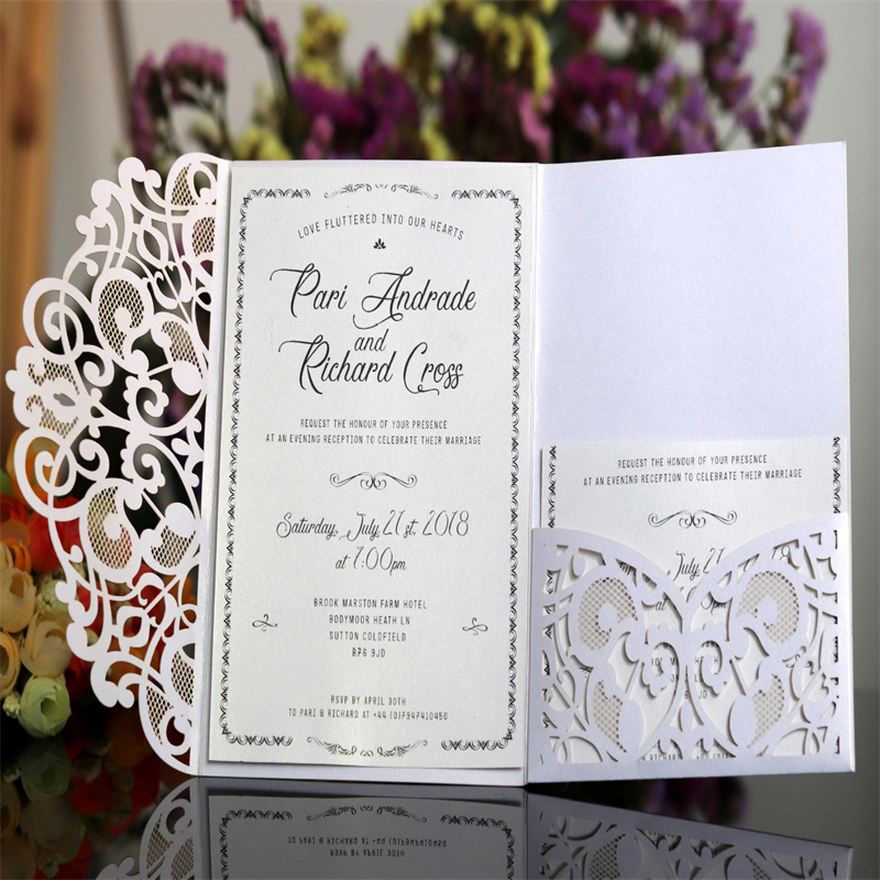 Enveloppes d'invitation, cartes de remerciement, carte de mariage