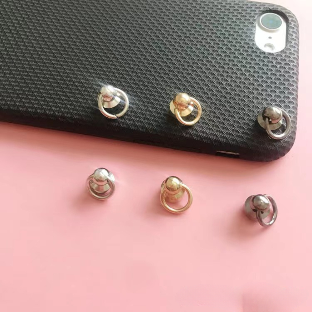 D-rings Rivets Post Head Buttons Gold Ball Studs Rivets With D