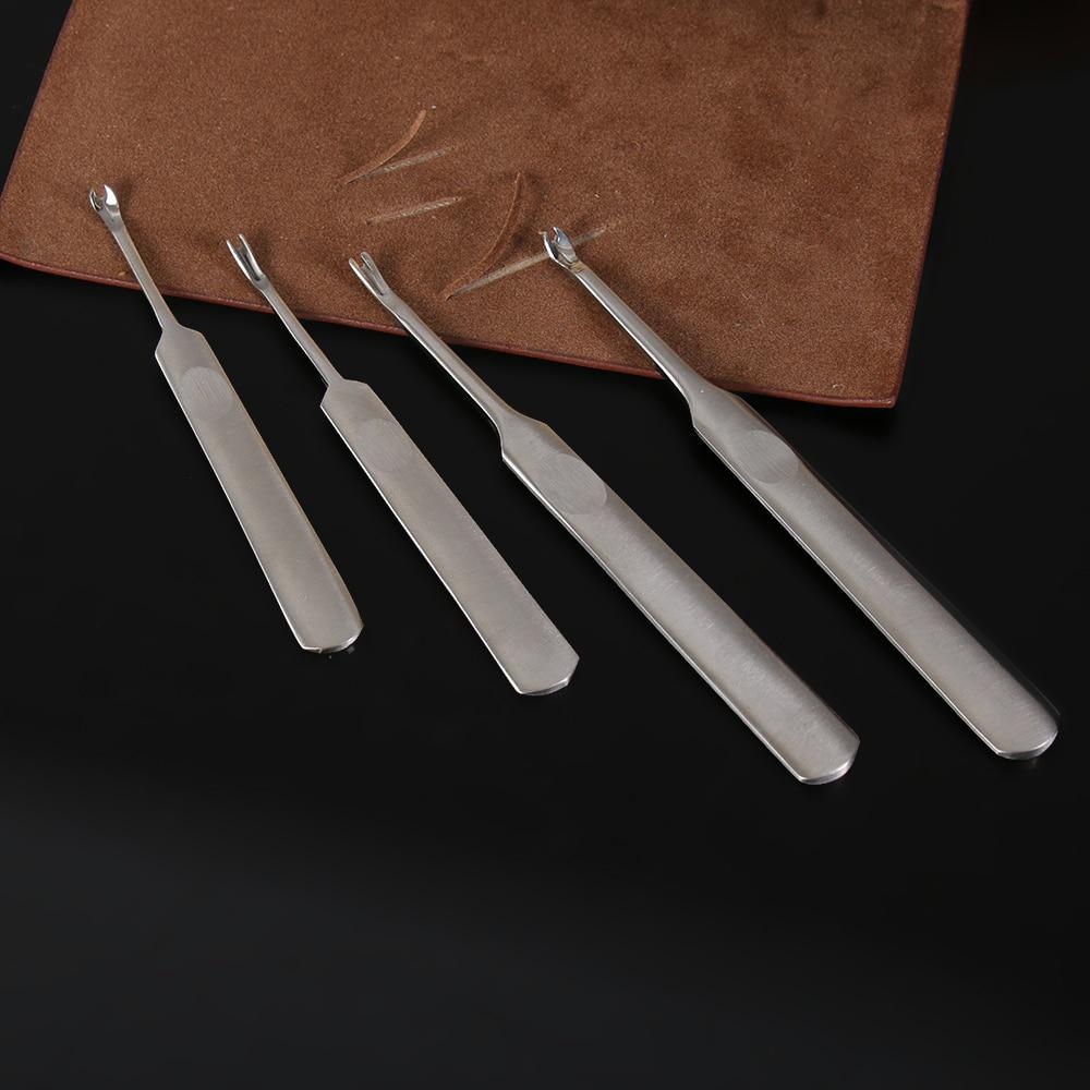 4pcs/Set Leather Leathercraft Tool Kit Stitching U+V Shaped Groover Skiving Edge  Beveler Leather Tool