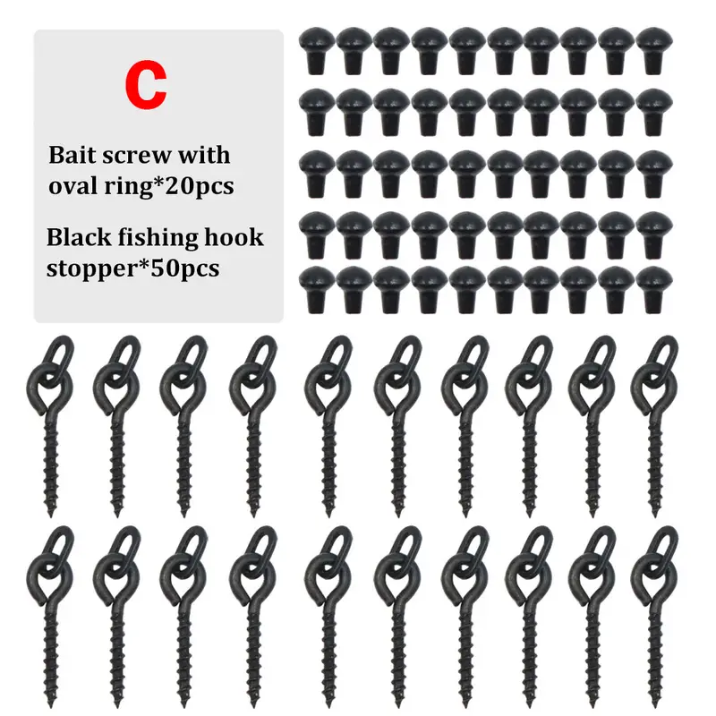 Metal Fishing Hook Bait Screw Stopper Spinner Rig Boilies - Temu