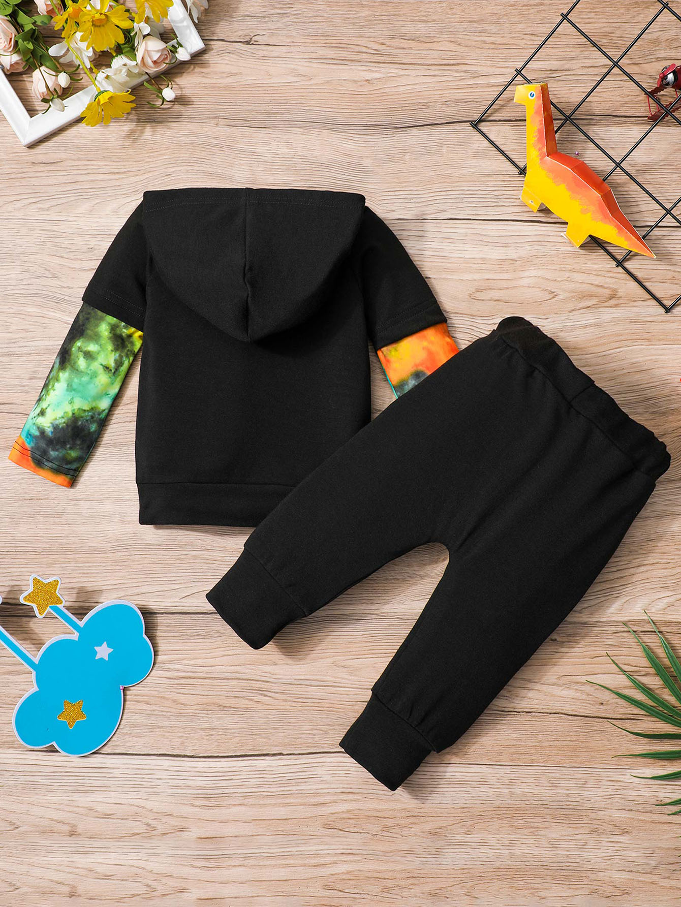 Toddler Boy's Sweatshirt Sweatpants Set Dad + Print Long - Temu
