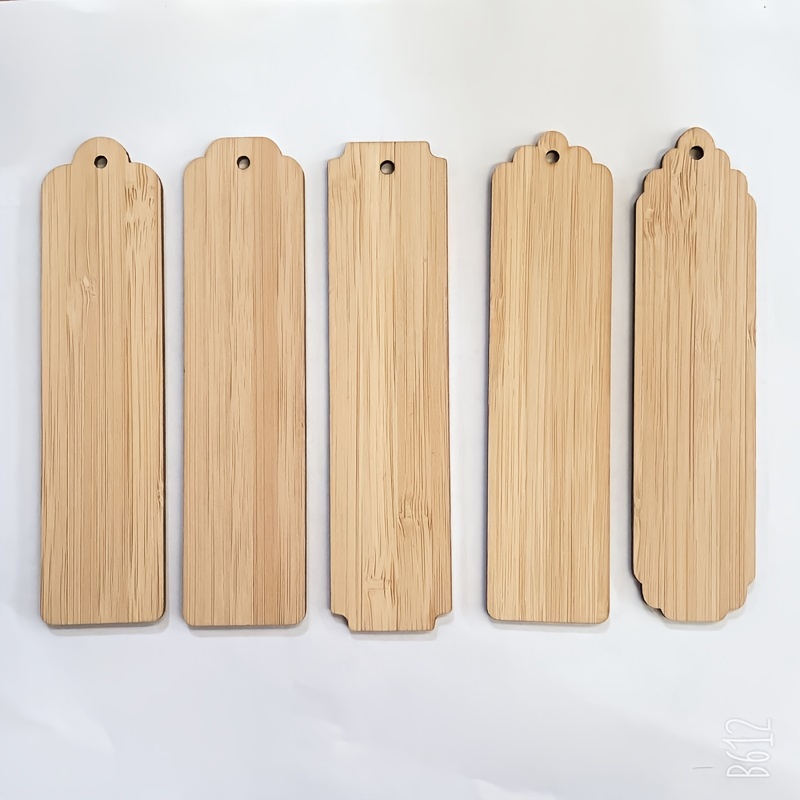 Wood Blank Bookmarks Diy Wooden Craft Bookmark - Temu