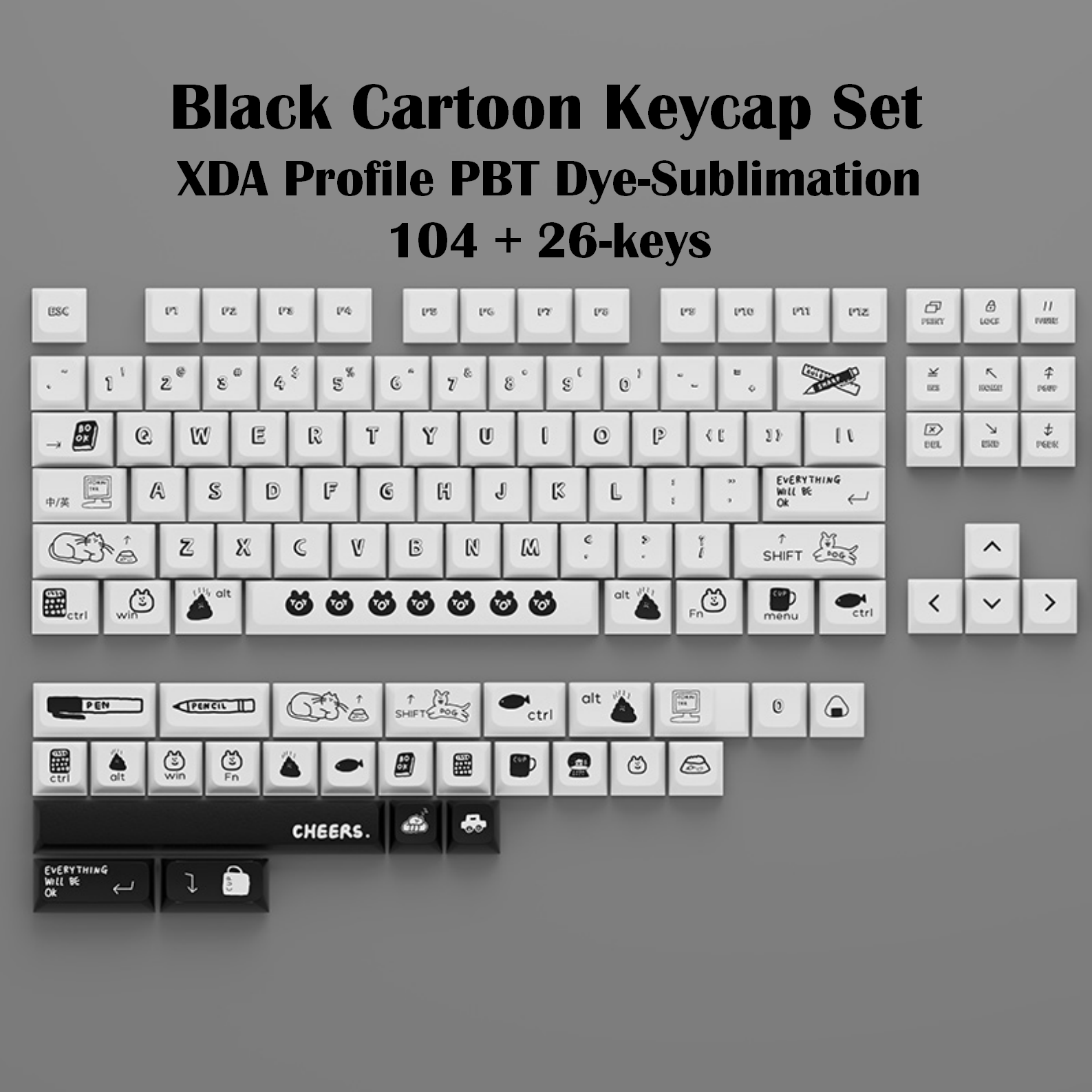 139 Teclas Pbt Keycaps Xda Profile Dye-sub Español Personalizado Squirrel  Keycap