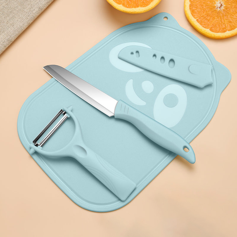 Kitchen Set With Mini Camping Plastic Cutting Board Knife - Temu