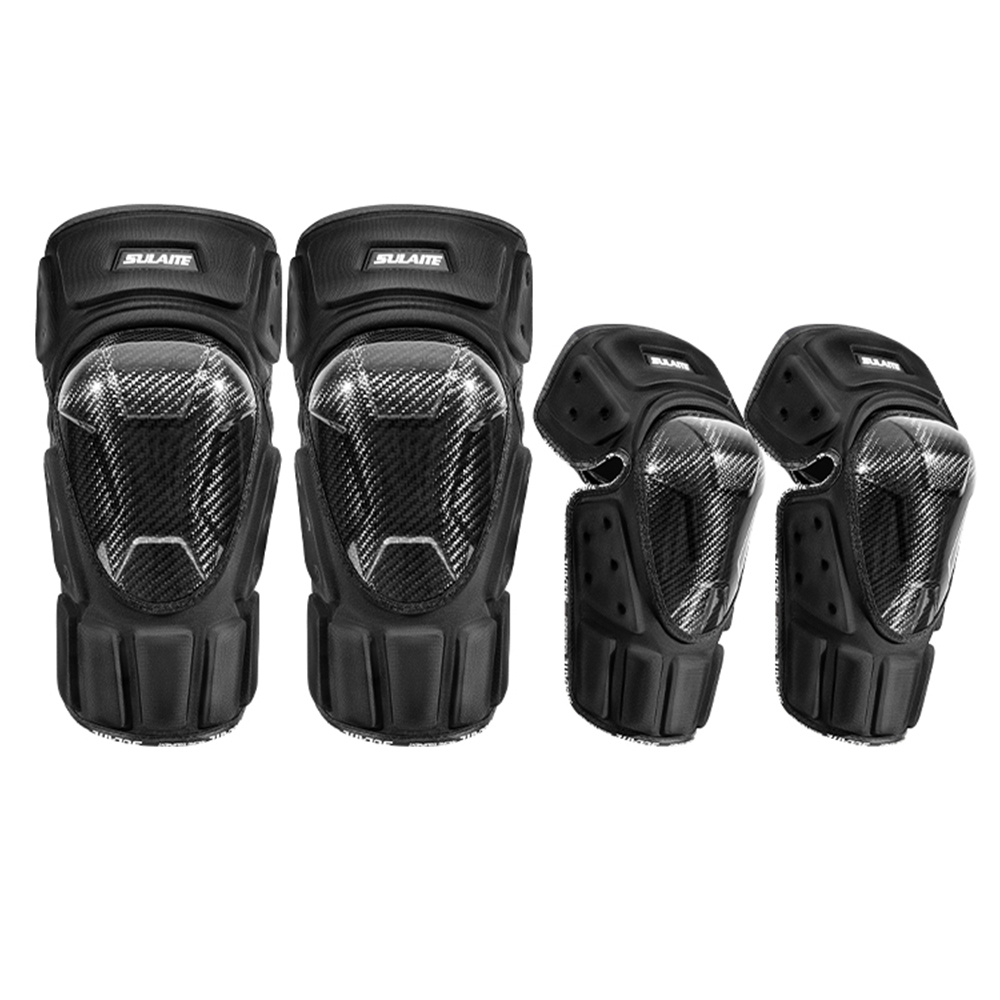 Rodilleras para motocicleta – 4 rodilleras para adultos/coderas de  motocicleta/almohadillas ajustables para rodilleras, protectores de codo  para