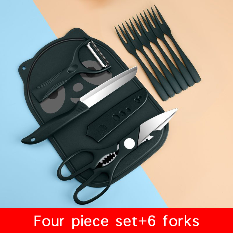 Kitchen Set With Mini Camping Plastic Cutting Board Knife - Temu