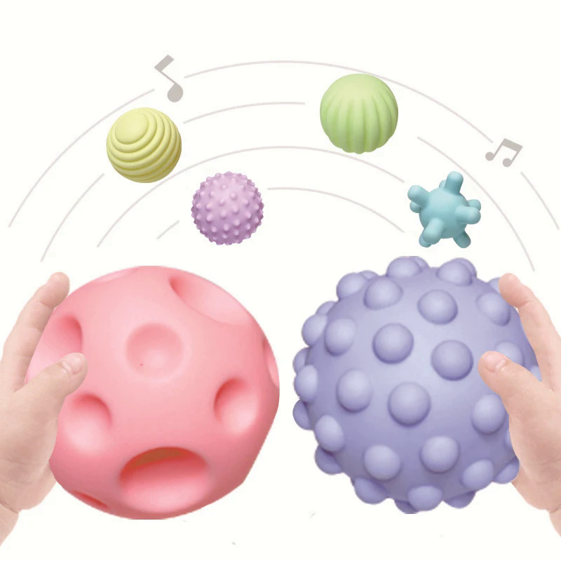 FANCY FancyBaby Kit de 6 Balles Sensorielles pour Bébé - Jouet d'éveil  Premier Âge Jeu de Bain Multicolore et Texturé pour Développement de la  Motricité de Bébé Balles pour Massage de Bébé 