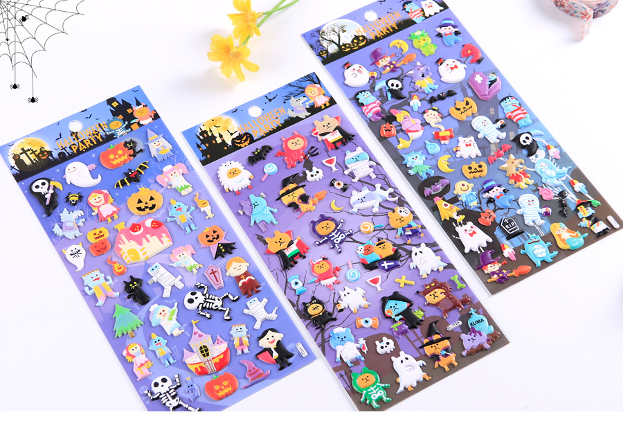 Spooktacular Halloween 3d Bubble Stickers - Perfect For Diy Projects,  School Supplies, And Gifts! - Temu