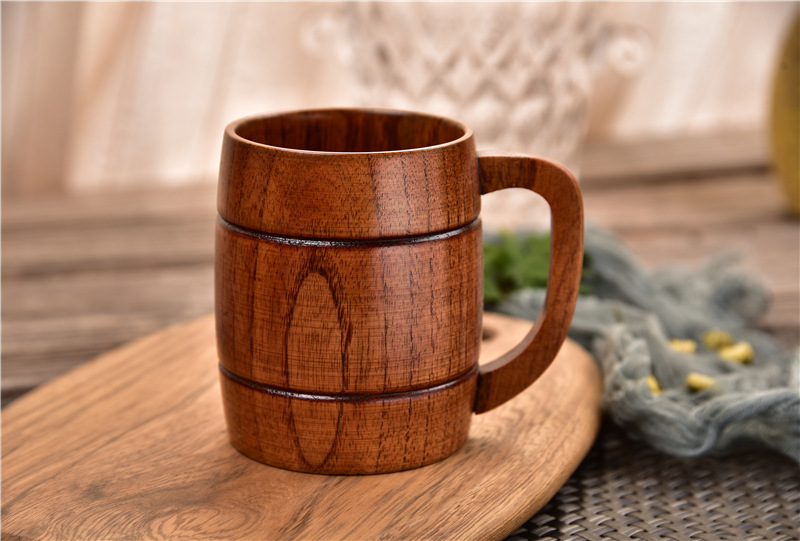 Handmade Wooden Cup Beer Mugs, Wood Cup Wooden Beer Mugs