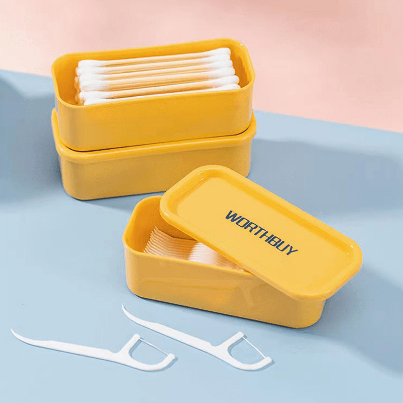 Cotton Swab Box, Press Type, 4-compartment Dental Floss Storage Container,  Dustproof Cylinder, Toothpick Jar, Dustproof And Waterproof, Suitable For  Bathroom, Bedroom, Living Room - Temu