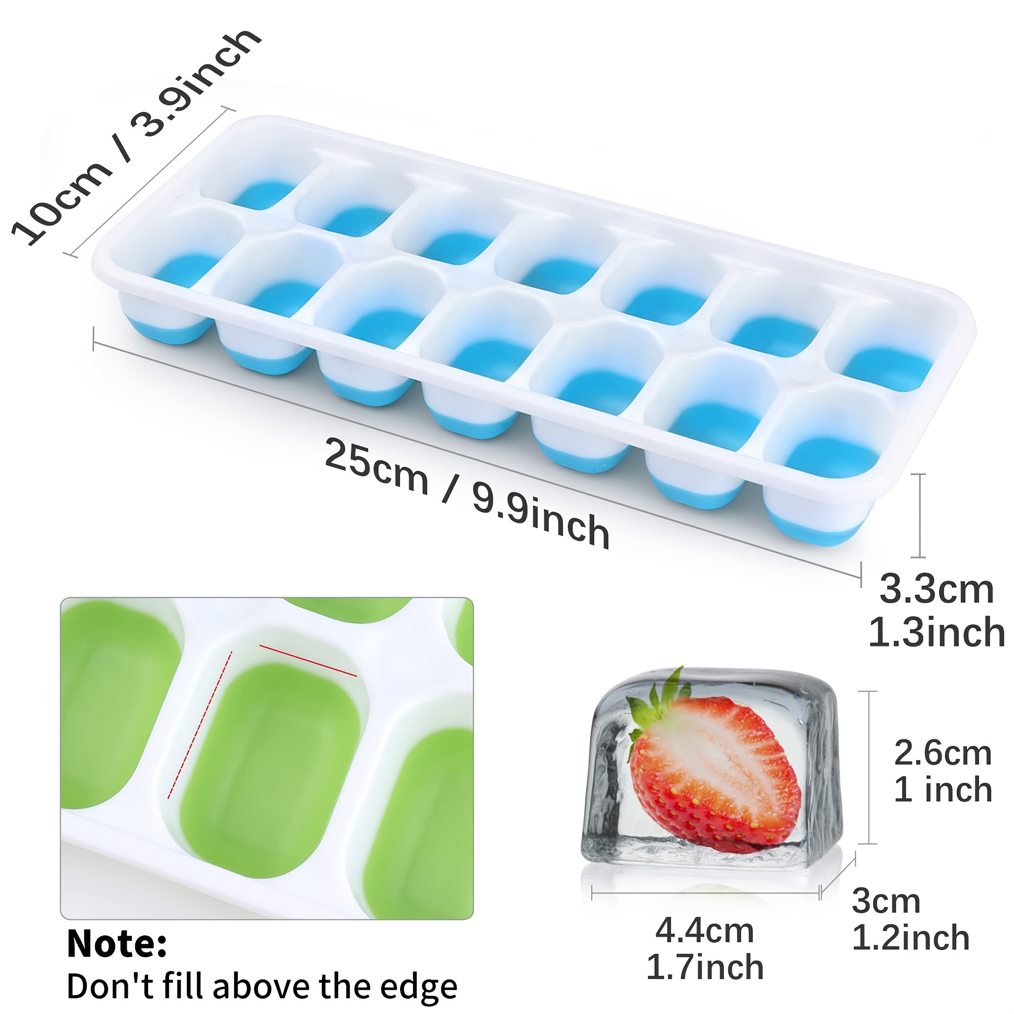 Ice Cream Shape Silicone Ice Cube Trays For Freezer Molds 3d Ice Cube Mold  Tray, For Whiskey Drinkers, Bartenders, Gift Exchanges, Home Bars And  Holiday Gifts - Temu