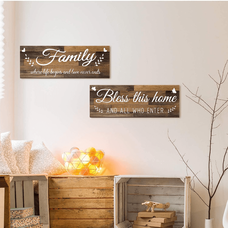 Quote Signs Farmhouse Rustic Funny Sweet Family Decorative - Temu
