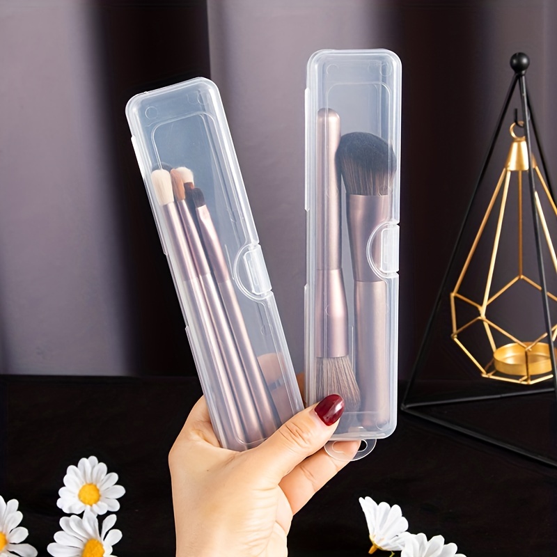 360 Degree Rotating Makeup Brush Holder with Lid Dustproof Clear Makeup  Brush Organizer Container - White - China Container and Organizer price