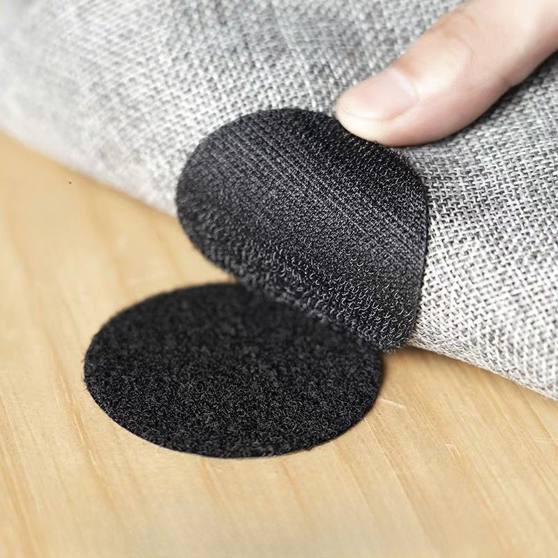 5pcs Multi-purpose Sheet Mat Anti-slip Double-sided Round Velcro Carpet  Sticker