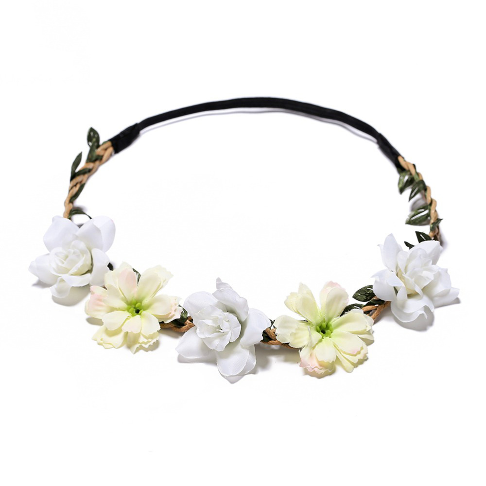 White Flower Crown, Flower Tiara, Floral Crown, Flower Halo, Bohemian Flower  Crown, Bridal Crown, Flower Girl Crown, White Flower Headband 