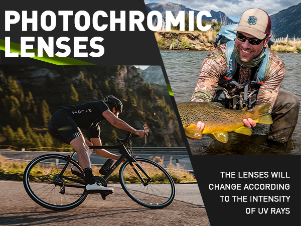 Gafas de ciclismo fotocromáticas para hombres y mujeres, gafas de sol  transparentes para montar en bicicleta de montaña, gafas de ciclismo BMX