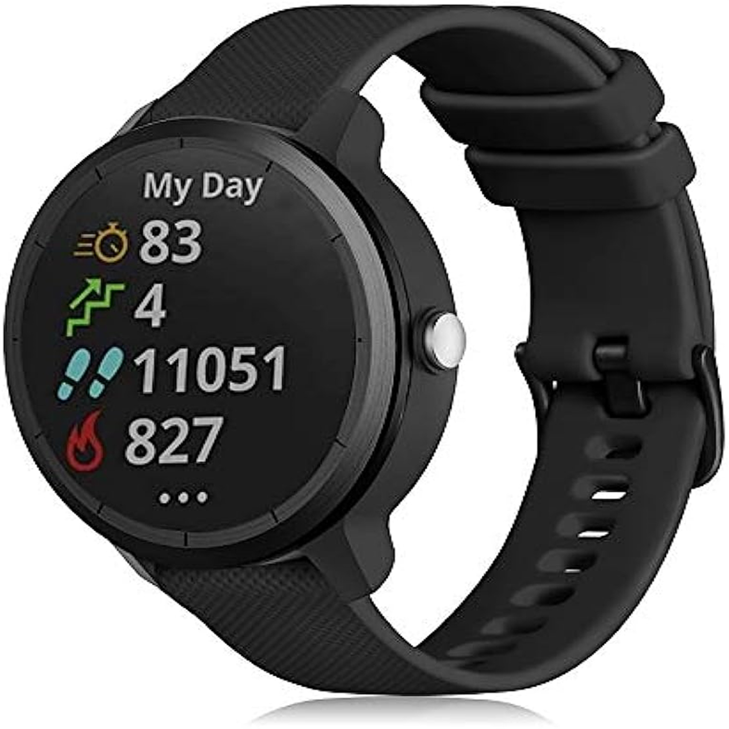 Silicone Leather Watchband For Garmin Vivoactive 4 3 Music Watch