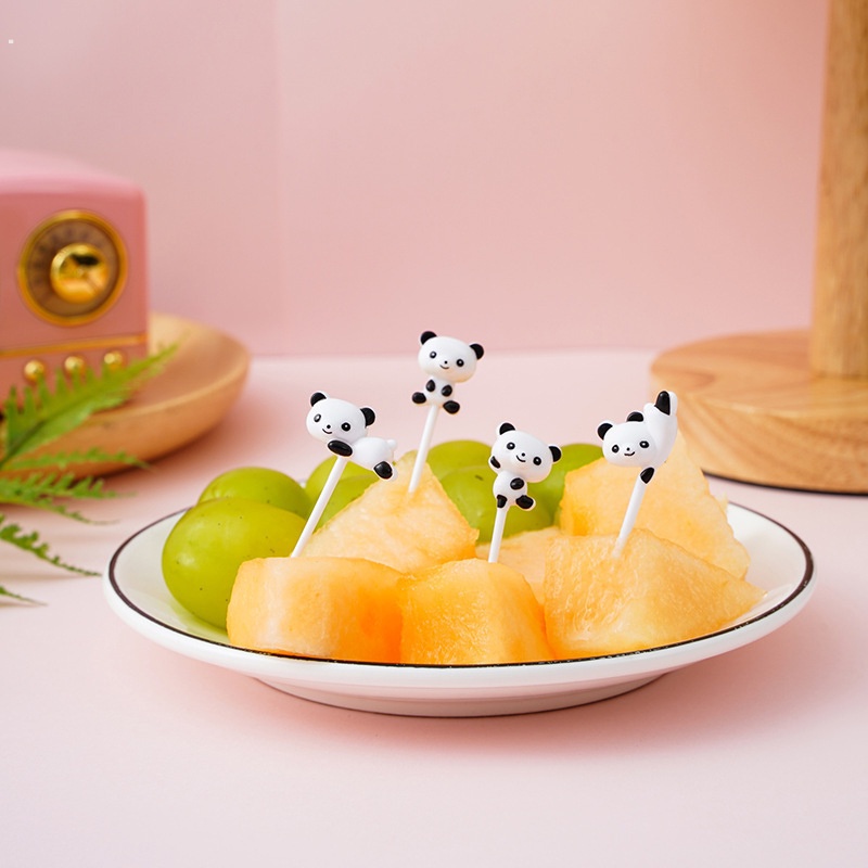 8PCS Cartoon Fruit Fork Creative Cute Mini Household Stainless Steel Fruit  Forks For Children Dessert Bento Accessories Party