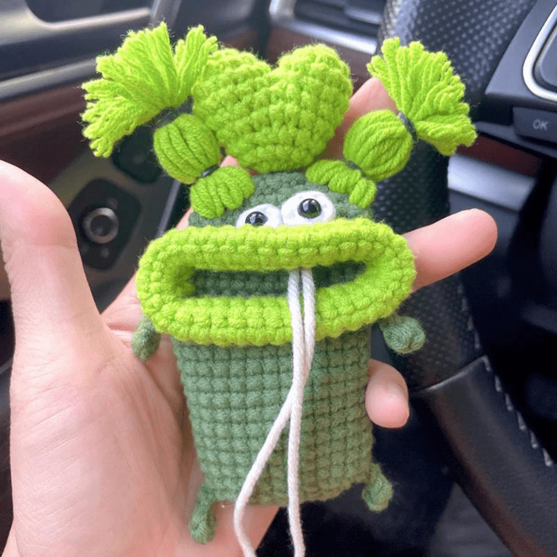 Porte-clés Crochet fait à la main, porte-clés universel, manchon de clé de  voiture, peluche en laine Pure tissée à la main, pendentif drôle à grande  bouche - AliExpress