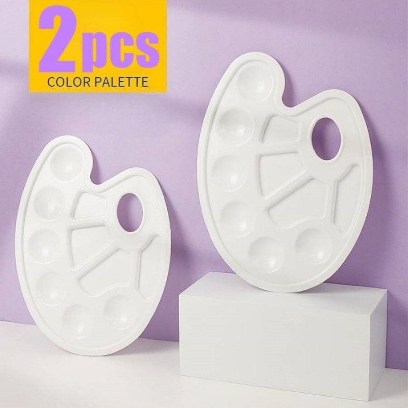 White Reusable Color Palette Washable And Thickened Hard - Temu