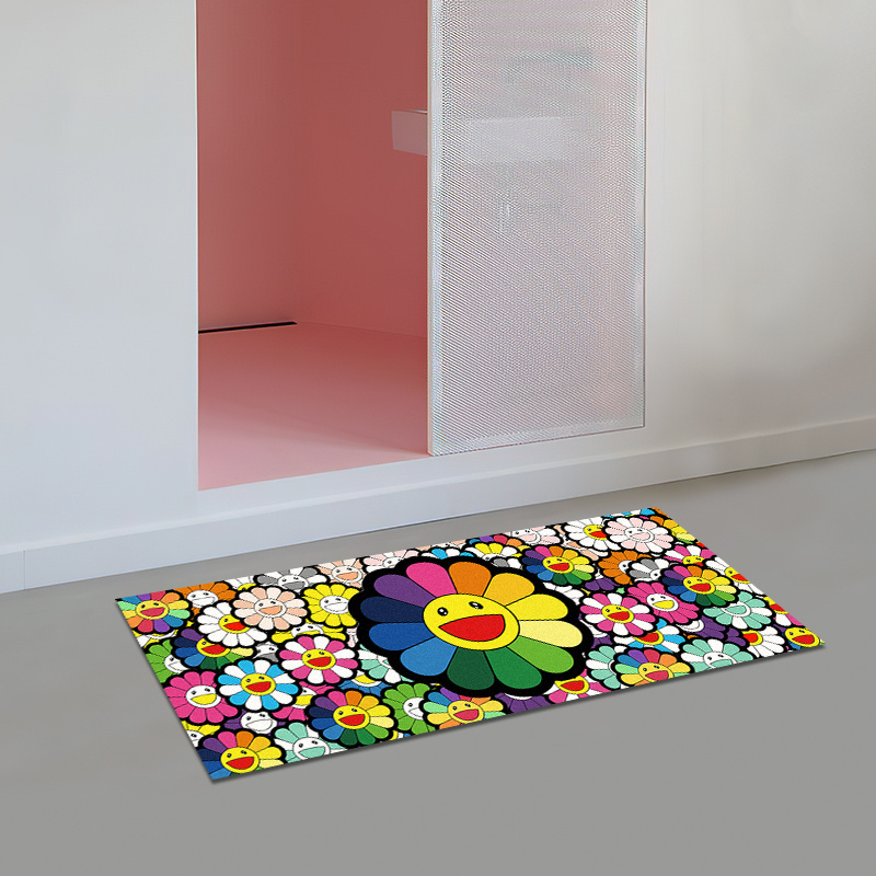 Kitchen rugs, new short-pile bright color cushioning anti-fatigue carpet