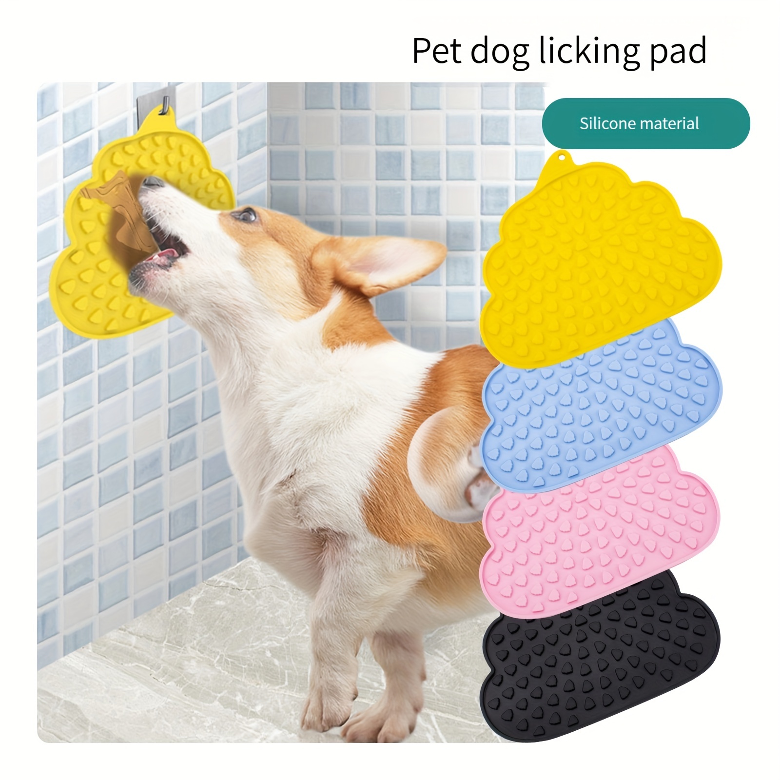 Dog Lick Mat Suction Cups, Silicone Dog Feeding Lick Mat