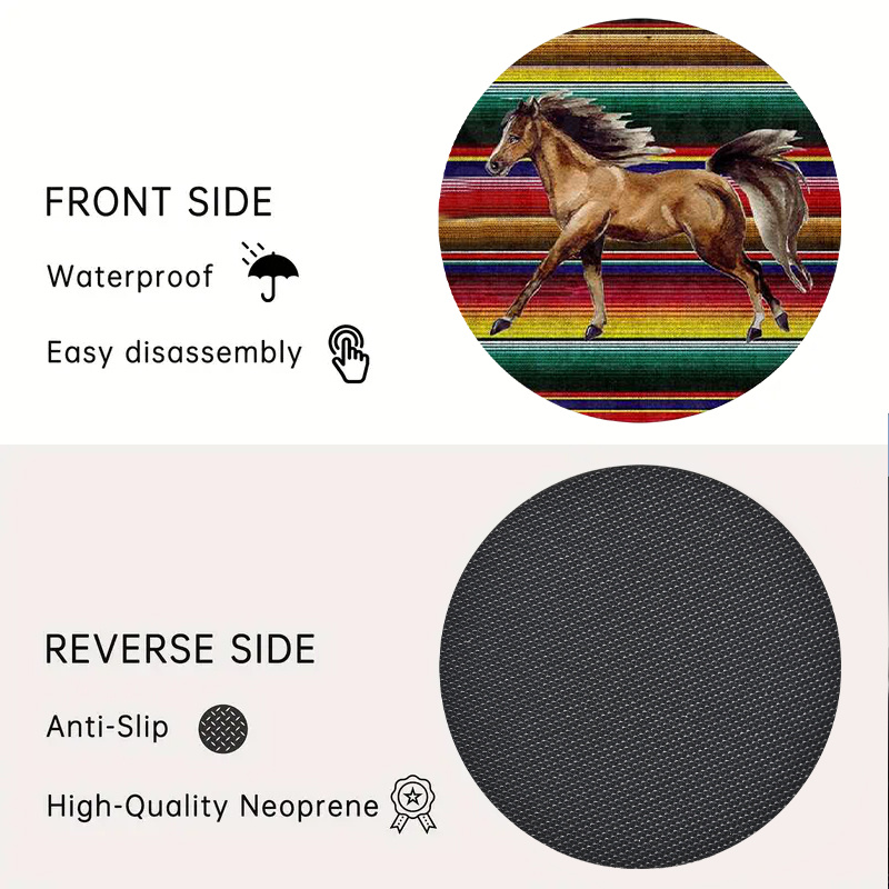 Horse Pattern Cup Coasters For Car Suv Truck Holder Coasters, Car