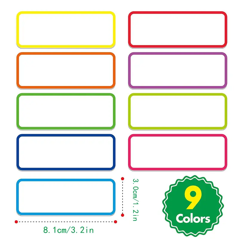27 Pezzi Etichette Adesive Magnetiche Colorate - Cancellabili A Secco E  Targhette Con Nome Per Lavagna Bianca, Artigianato, Frigorifero - 9 Colori  - Temu Italy