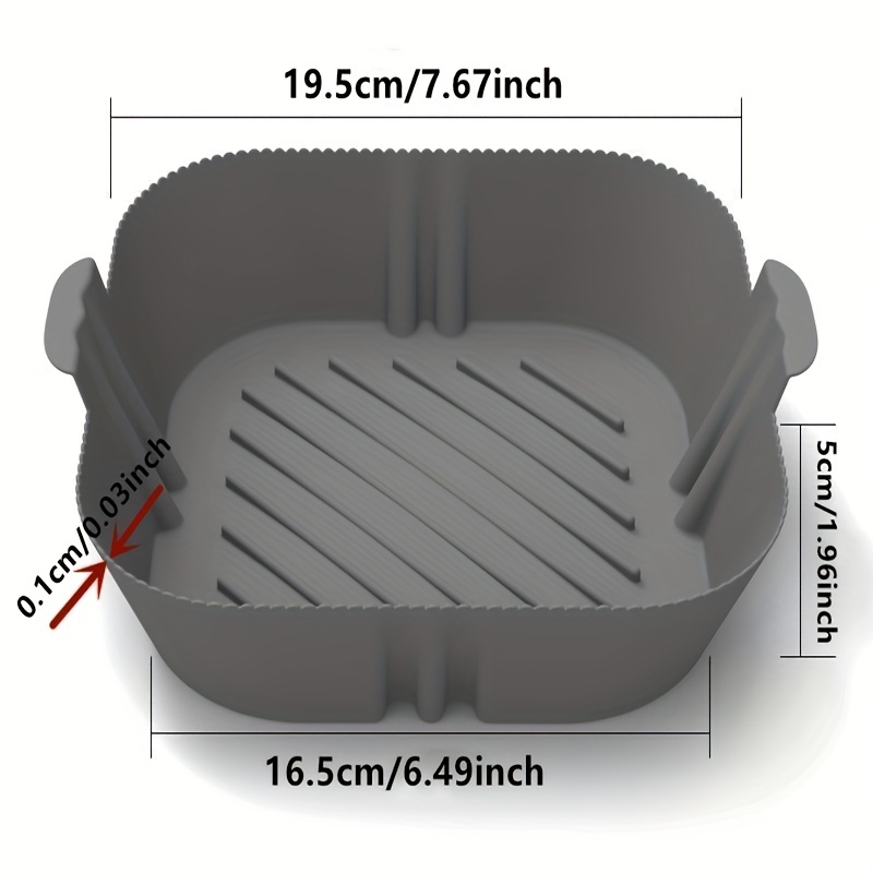 1pc Carré Air Friteuse Silicone Pot Réutilisable Air - Temu Belgium