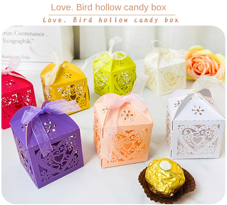 Halloween Christmas Love Hollow Out Joy Candy Box,, 7 Different Colors