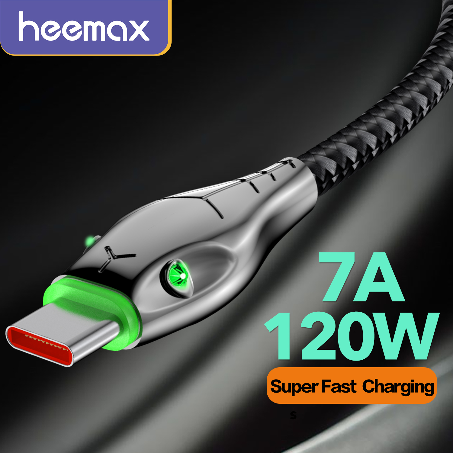 

7a 120w Type C Cable: 100w Fast Charging For , Oneplus, , , Samsung, And Xiaomi!