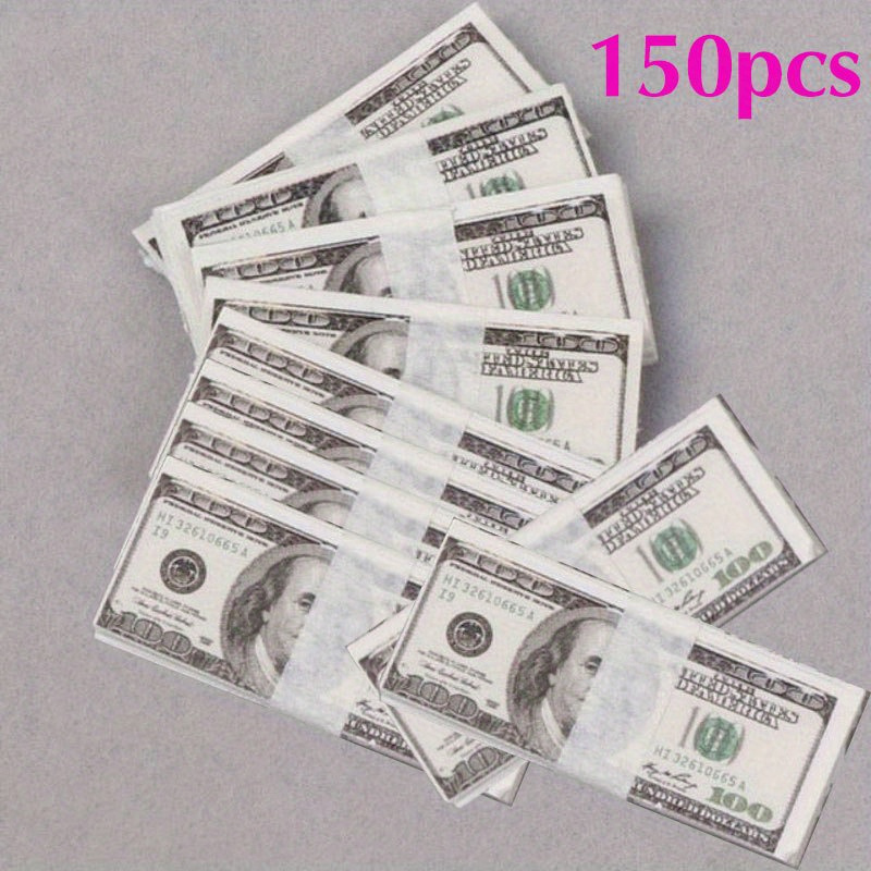 150 600pcs 15 Feuilles/Bundle Mini Poupée Argent Mini Dollar